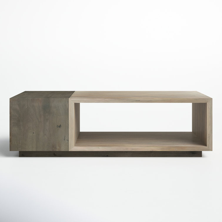 Rinnel Solid Wood Block Coffee Table with Storage & Reviews Joss & Main